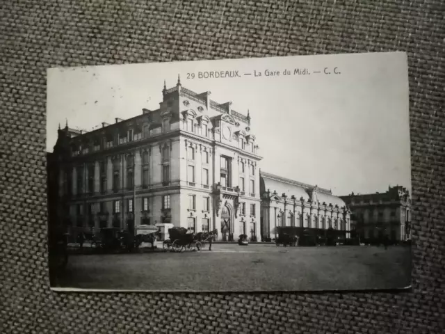 Cpa Bordeaux La Gare Du Midi