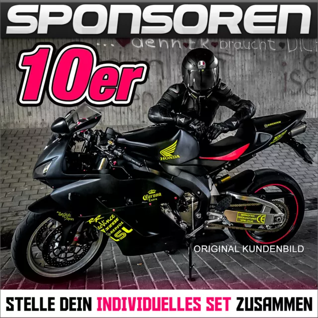 2 Aufkleber 200mm Suzuki-Racing Motorrad Bike 4 Versionen 38 Farben S014