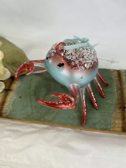 Blown Glass Crab Ornament