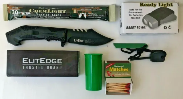 Couteau de chasse kit feu et lumière urgence survie pêche camping extérieur randonnée