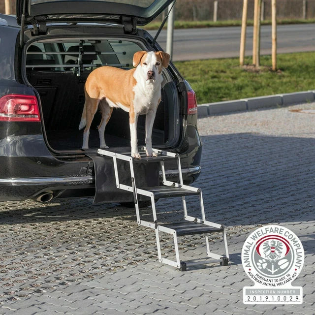 Hunderampe Trixie Falttreppe Auto Einstiegshilfe klappbar TPR Alu bis 75kg 39376