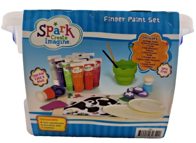 ✅ Spark Create Imagine Washable Finger Paint Set 42 Items