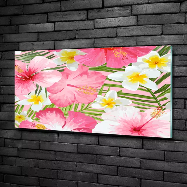 Moderna Arte De La Pared Decoración Hogar 100x50 Flores tropicales