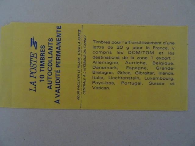 Carnet De 12 Timbres Lettre Verte 20g - Autocollants, Validité Permanente, Motifs Variés