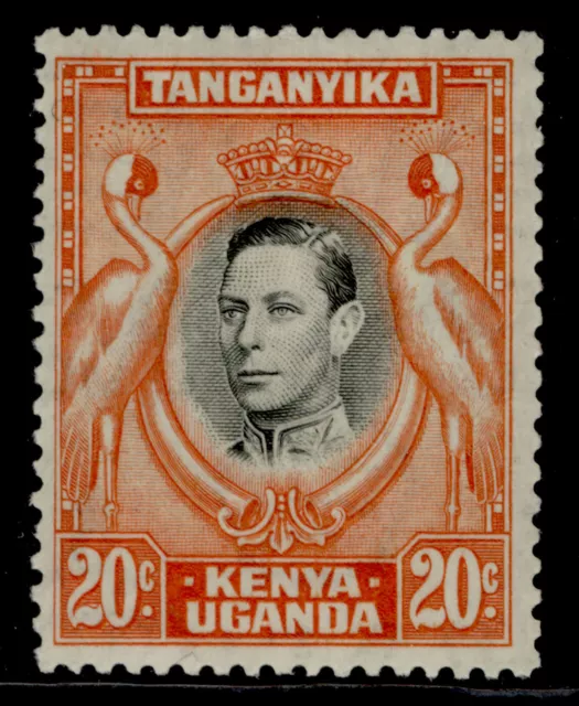 KENYA UGANDA TANGANYIKA GVI SG139, 20c black & orange, M MINT. Cat £42. PERF 13¼