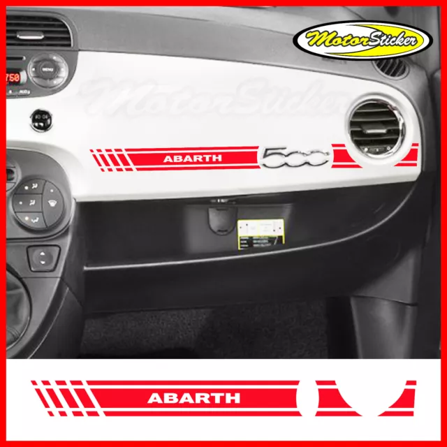 adesivo per 500 abarth fiat 595 sticker tuning auto cruscotto striscie scritta .