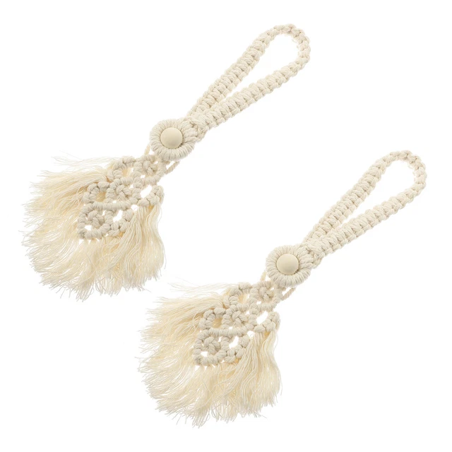 2 Pcs Beaded Curtain Tieback Hook Vintage Curtains Curtain Strap