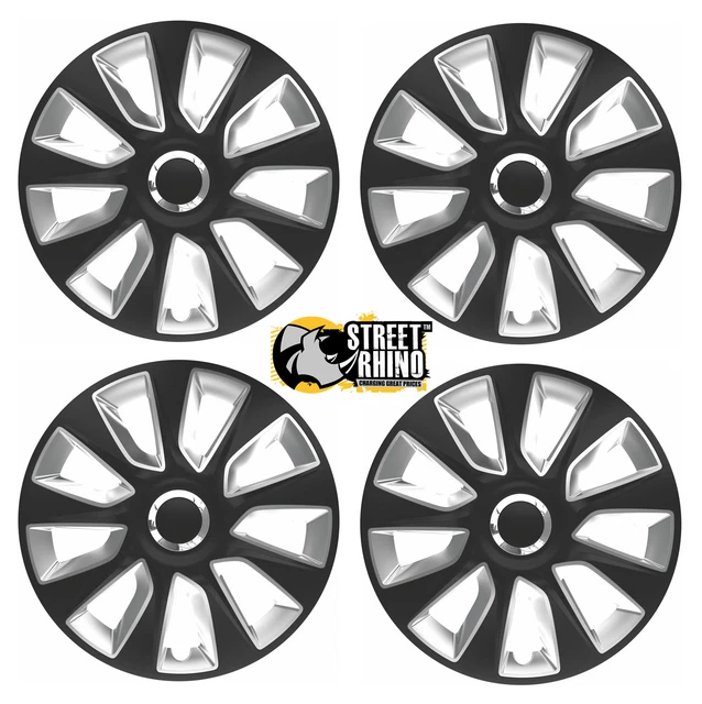 13" Universal Stratos RC Wheel Cover Hub Caps x4 Ideal For Toyota Yaris