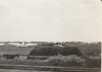 Photo 2 White H.G. Fighter Aircraft on Landeplatz with Hangar Junkers 2 WK Airport 2