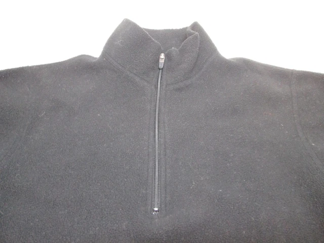 Unbranded Youth Unisex Size M Fleece Shirt Black 1/4 Zip High Neck Long Sleeve