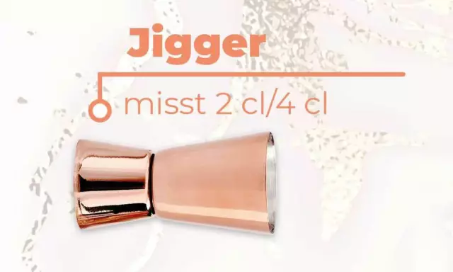 Jigger / Barmaß aus Edelstahl kupferfarbener Cocktail Messbecher