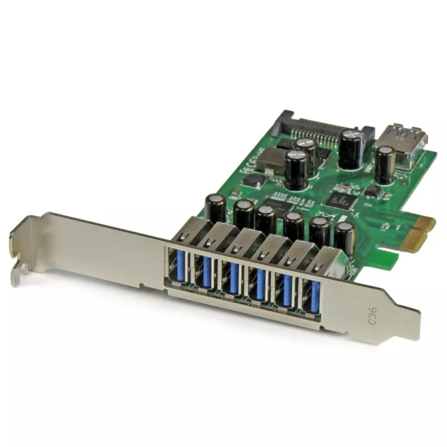 StarTech 7 Port PCIe USB 3.0 Card SATA Power Required UASP