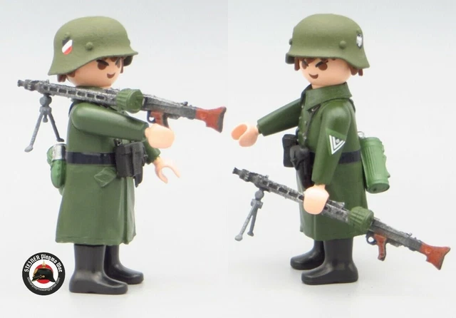 PLAYMOBIL Custom WW2 Soldado Ejército Alemán MG 42 ametralladora arma MILITAR we