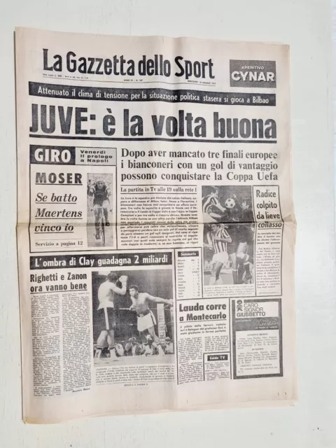 Gazzetta Dello Sport 18 Maggio 1977 Juventus - Cassius Clay - Niki Lauda-Bettega