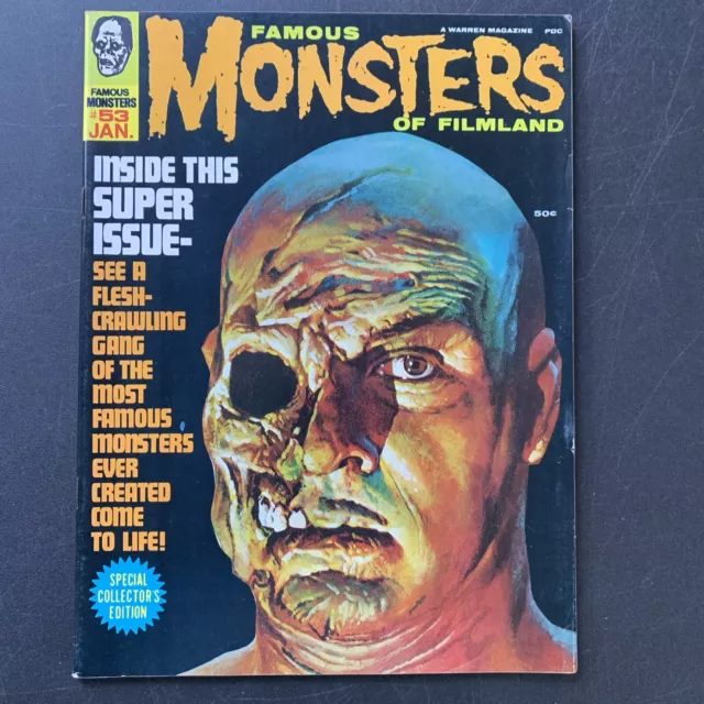 Vintage FAMOUS MONSTERS OF FILMLAND Magazine #53 January 1969 FN-