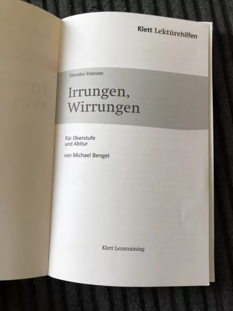Klett Lektürehilfen „Irrungen, Wirrungen“ von Theodor Fontane 2
