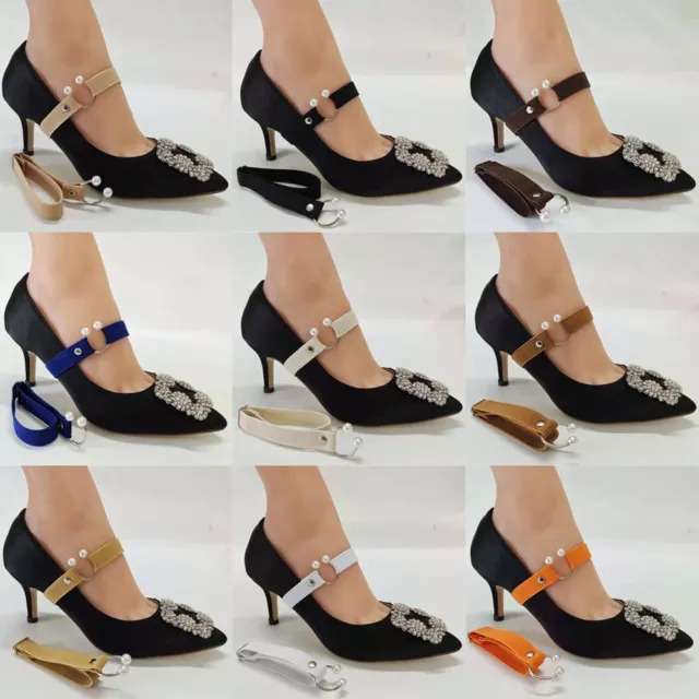 Heels Elastic U-shaped Pearl Anti-skid Straps Ankle Tie Band Bundle Shoelace