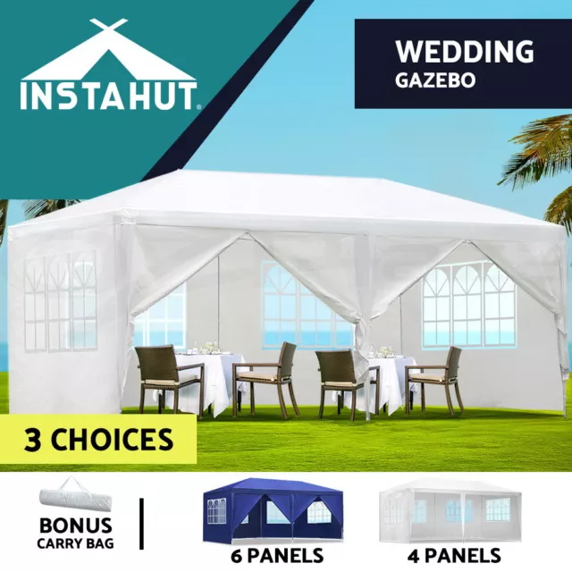 Instahut Gazebo Tent Canopy 3x6 Marquee Outdoor Gazebos Wedding Party Camping