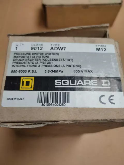 SQUARE D 9012 ADW7 | Pressure Switch 550-5000 Psi | NEW