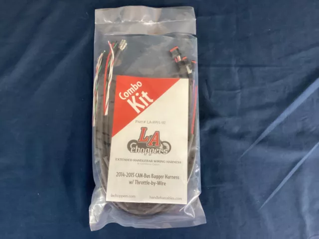 NEW LA Choppers Extended Handlebar Wiring Harness, LA-8991-92*