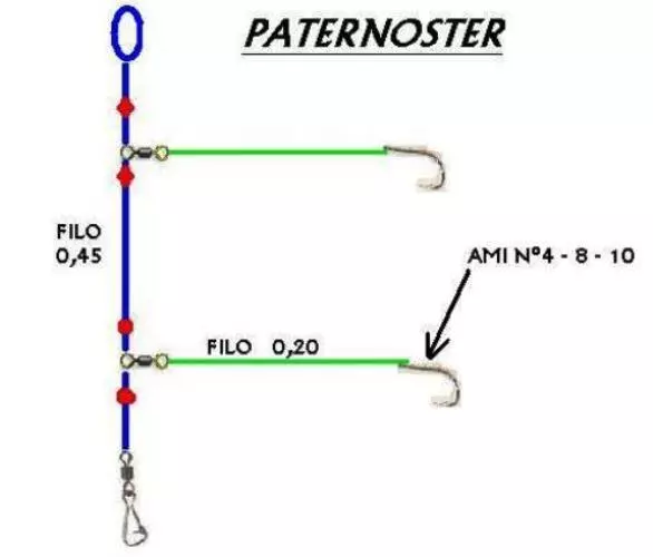 PARATURE / montature / TERMINALI surfcasting - beachledgering PATERNOSTER