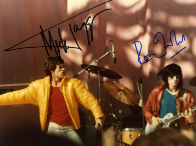 Mick Jagger & Ron Wood ++ Autogramm  ++ The Rolling Stones ++ Autograph