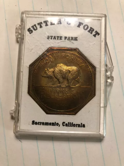 Vintage Sutter’s Fort State Park Sacramento medallion octagon