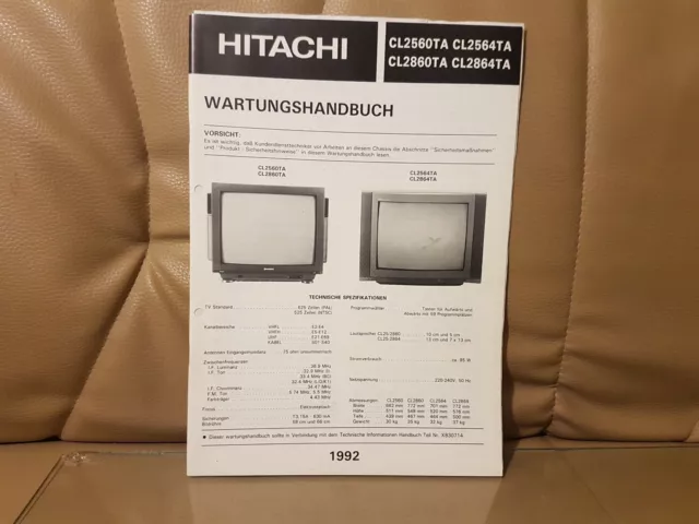 Hitachi CL2560TA / CL2564TA / CL2860TA / CL2864TA manuale di manutenzione