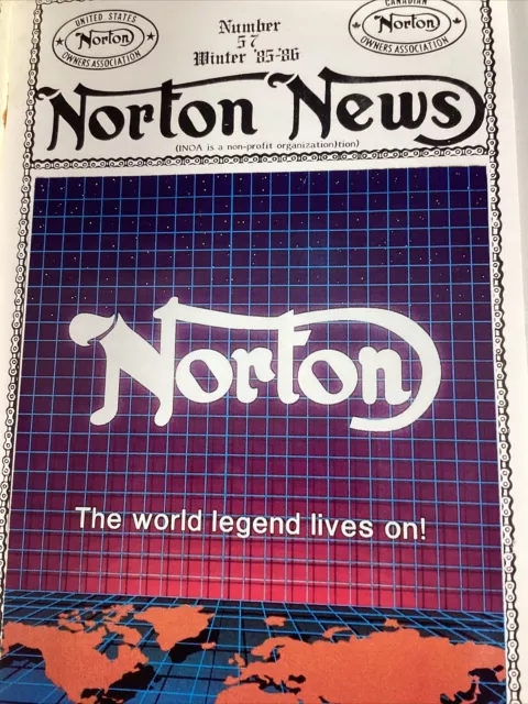 Norton Motorcycles News 1986 USA Owners Shop Ads Rally 4 Corners Fling