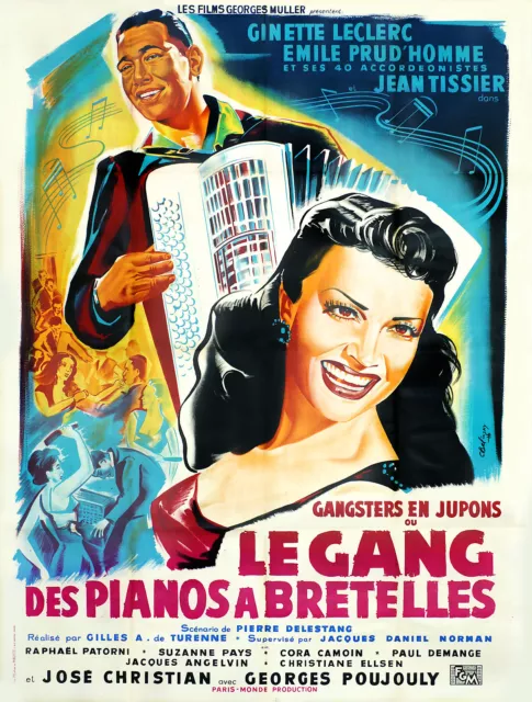 GANG DES PIANOS A BRETELLES (LE), LECLERC,  Repro affiche cinema (60x80 cm), HQ