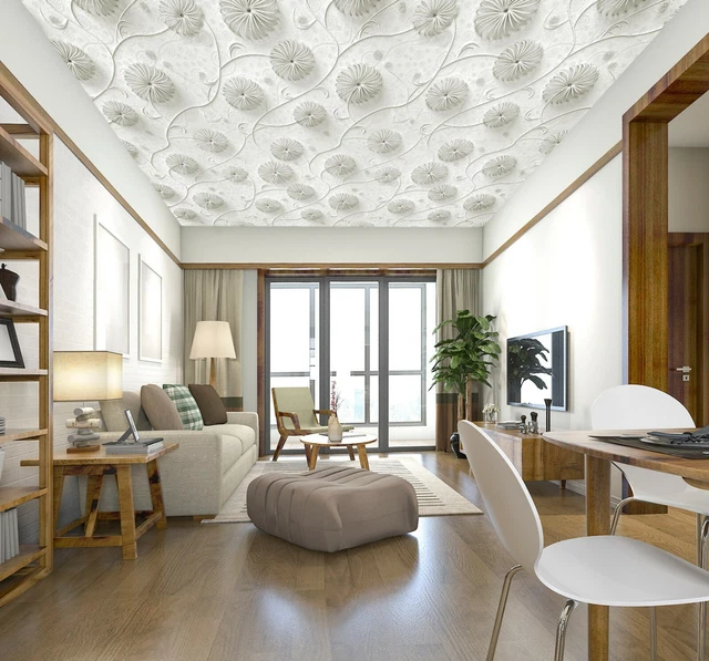 Papier peint pour plafond et mur/Papier peint 8D avec papier peint chinois de haute qualité, design magnifique, couleur magnifique
