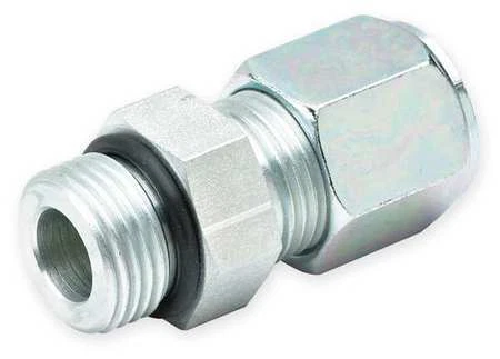 Parker 6 F5bu-Ss 3/8" Compression X Male Sae-Orb 316 Ss Straight Connector
