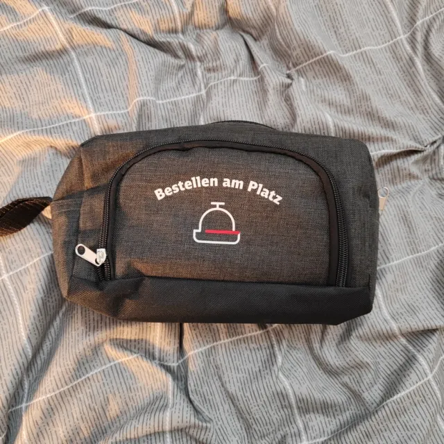 DB Tasche klein (Stifte, Utensilien, Waschzeug)mit Branding "Bestellen am Platz"