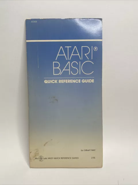 atari basic QUICK REFERENCE GUIDE  - 1982 - book - user guide / owner manual