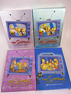 DVD Lot 4 THE SIMPSONS 1-4 1st 2nd 3rd 4th Seasons Excellent Condition 15 Discs