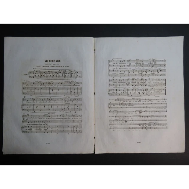 MASINI F. Un Même Soir Chant Piano 1844 4