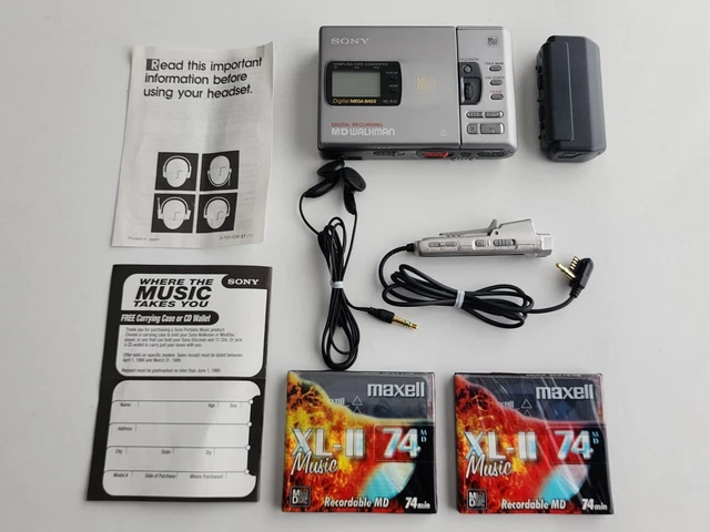 Lecteur-enregistreur MiniDisc Sony MZ-R37 - Vintage - Testé - Fonctionne