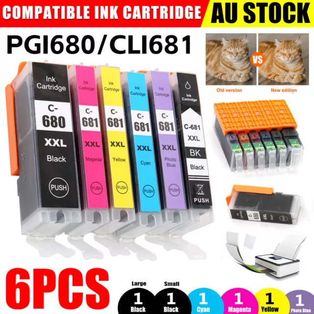 6x Ink Cartridges PGI-680 CLI-681 XXL For Canon TS8160 TS8260 TS8360 TS9160 6360