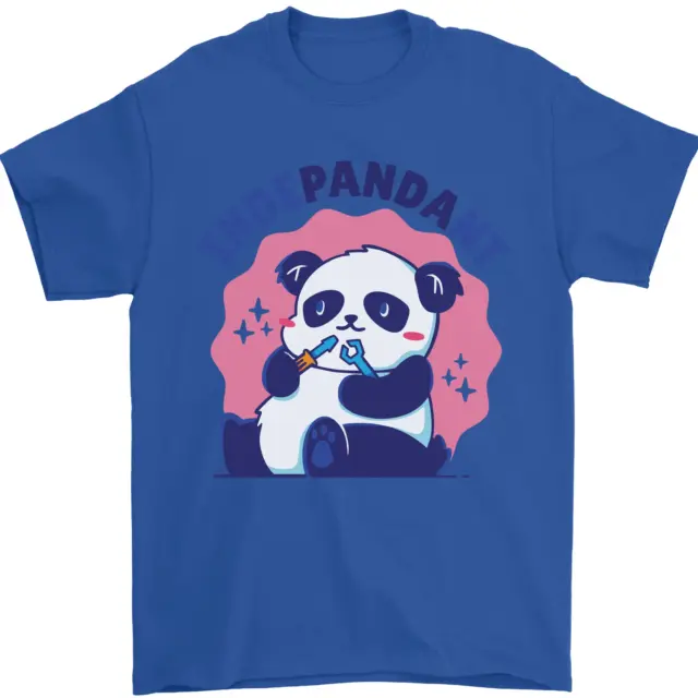 T-shirt da uomo Indepandant divertente indipendente panda orso 100% cotone 11