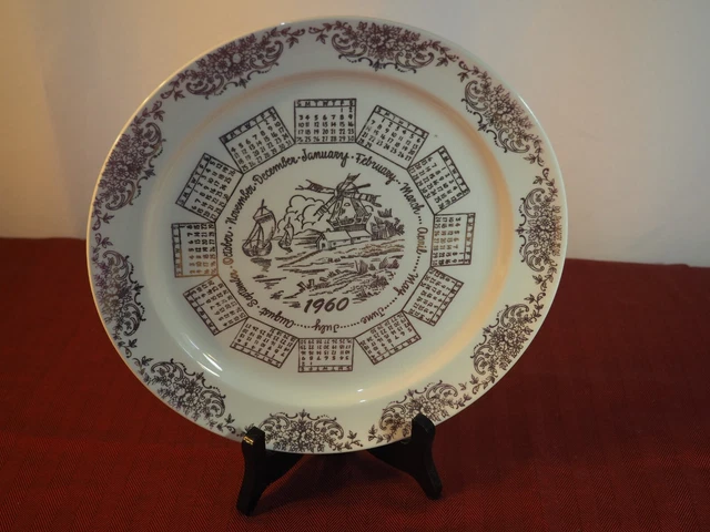 Taylor Smith Taylor 1960 calendar plate 10"