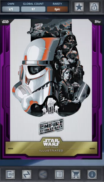 Topps Star Wars Card Trader Purple CTI Illustrated Epic ‘The ESB - The Fifth’
