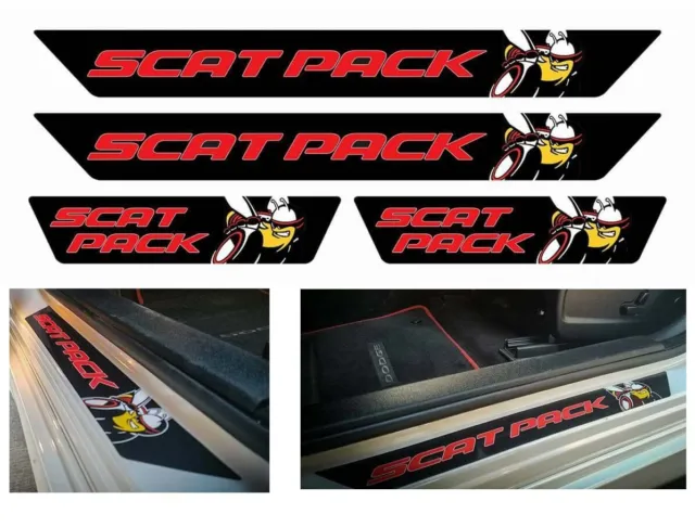 Scat Pack Door Sills Cover Scuff Pad Set For Dodge Charger 3M Vinyl Graphics !!