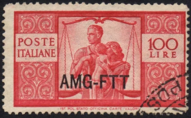 TRIESTE ZONA A AMG-FTT 1949/1950 - Usato 100 lire Democratica Sas 67 #S#XTR