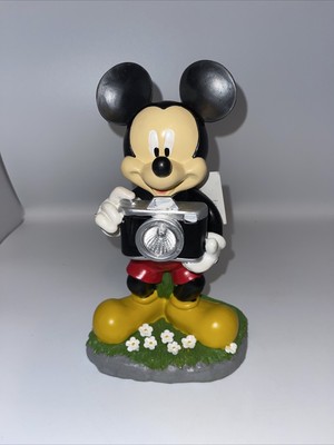mickey mouse solar garden statue
