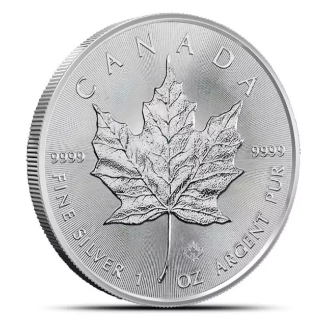 2021 Canadian - MAPLE LEAF SILVER COIN - 1 OZ Silver - .9999 Fine - BU