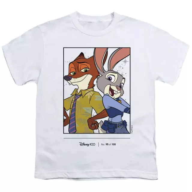 Disney 100 Judy Hopps & Nick Wilde Kids T-shirt D100 100th Anniversary Official