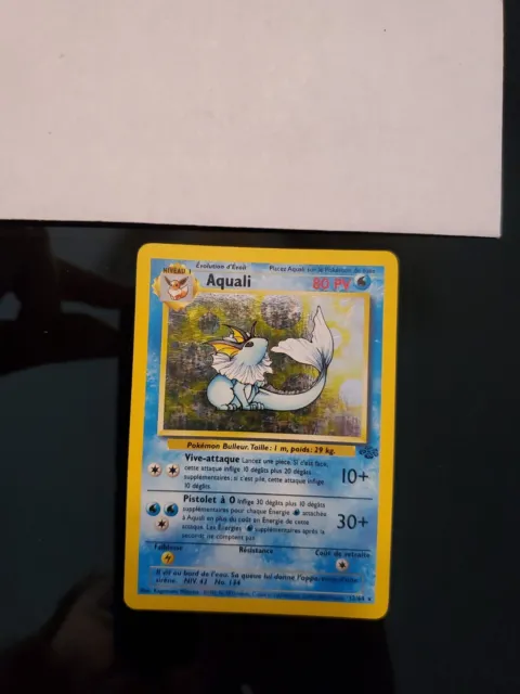 Aquali 12/64 Jungle Holo Rare Vaporeon Pokemon Card NM