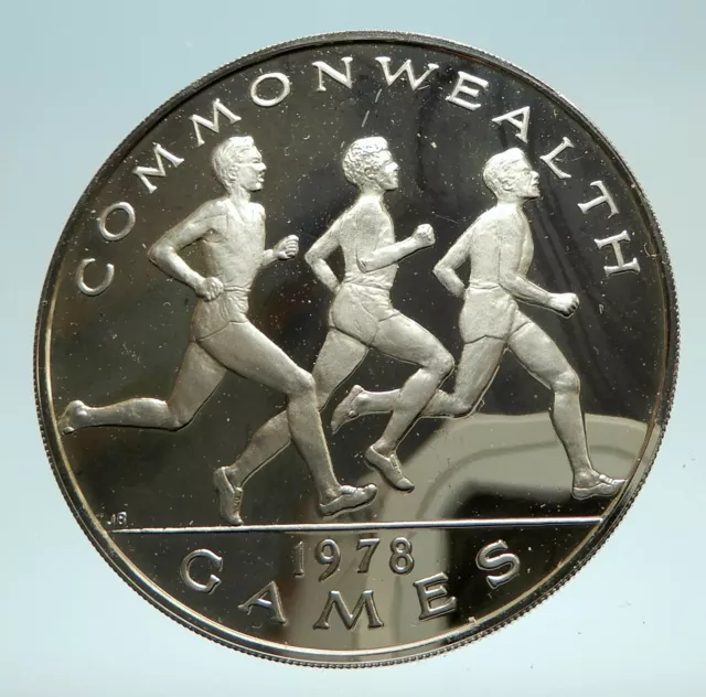 1978 SAMOA UK British Commonwealth Games Boxers Boxing Silver Coin i76818