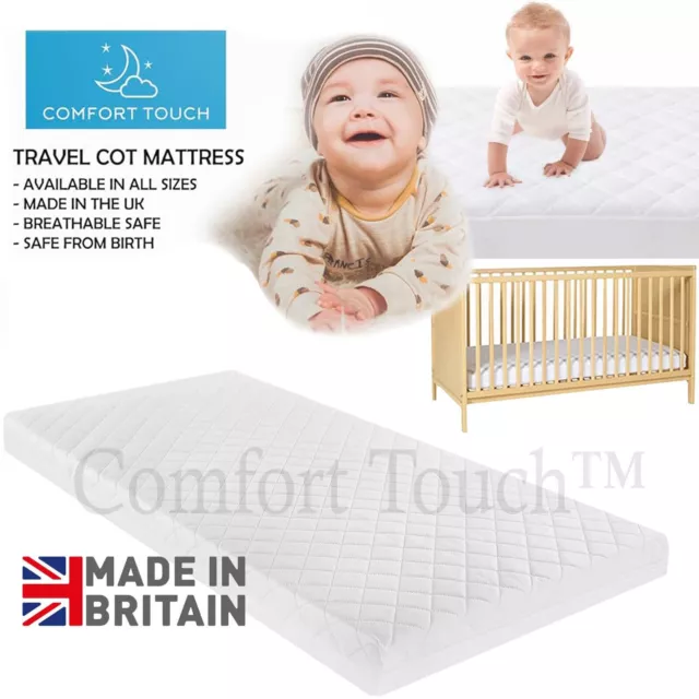 Cot Bed Mattress Toddler Baby- Breathable, Quilted & Thick - All UK Cot Sizes