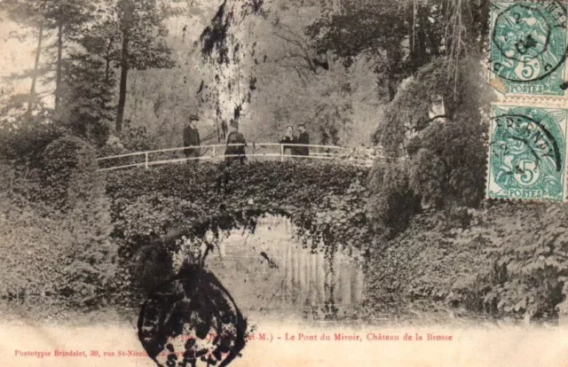 CPA 77 - ST-OUEN-SUR-MORIN (S. et Marne) - Pont du Miroir, Château de la Brosse